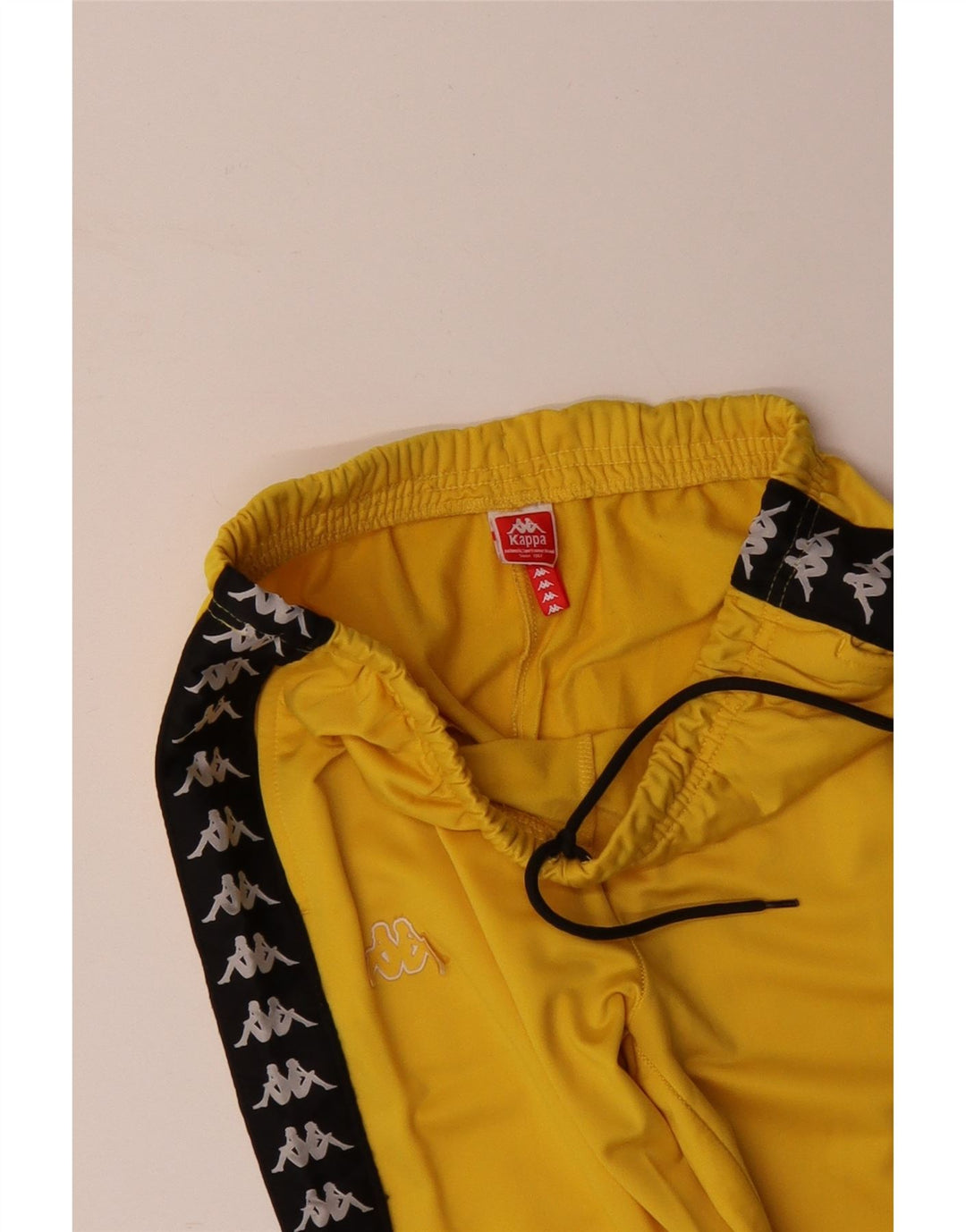 KAPPA Pantalon de survêtement graphique pour homme XL Jaune Colorblock