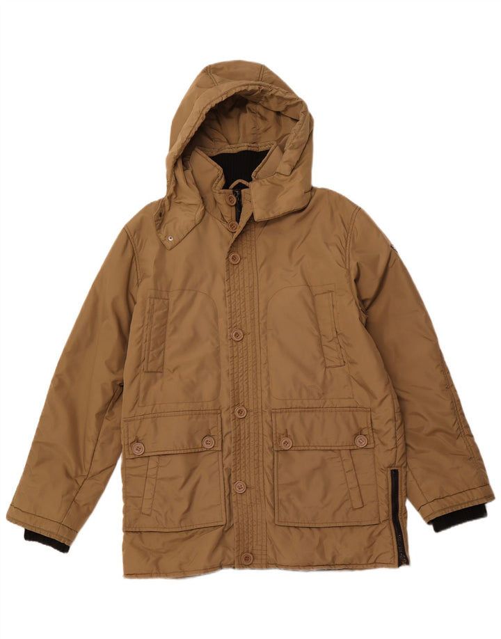 ASTROLABIO Veste matelassée à capuche pour homme UK 42 XL Nylon marron