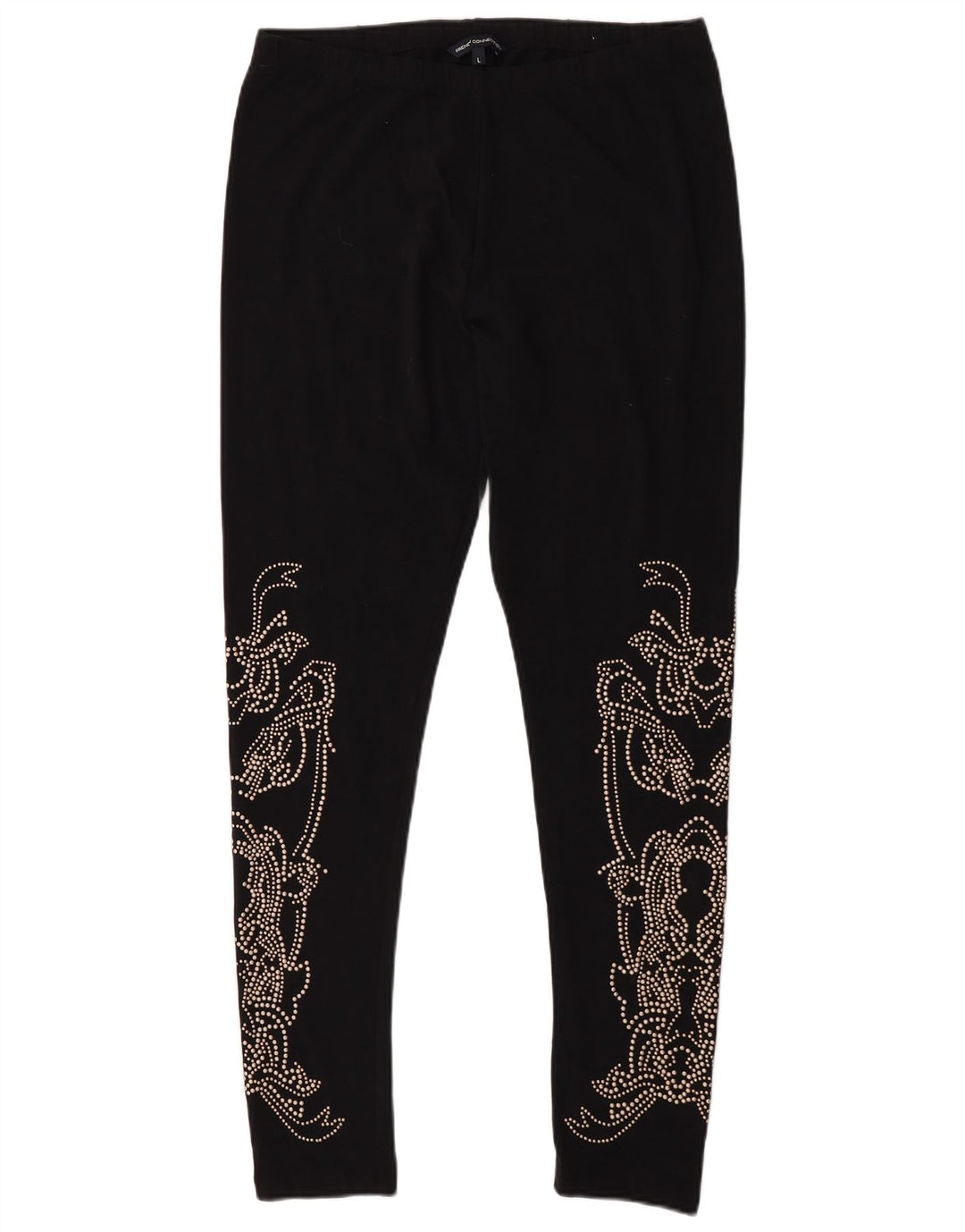 French Connection Leggings pour femme UK 44 Large Noir Floral