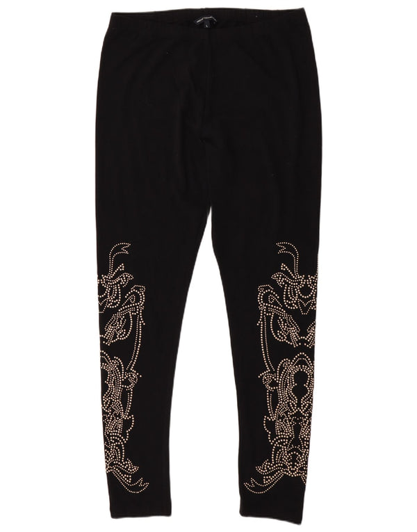 French Connection Leggings pour femme UK 44 Large Noir Floral