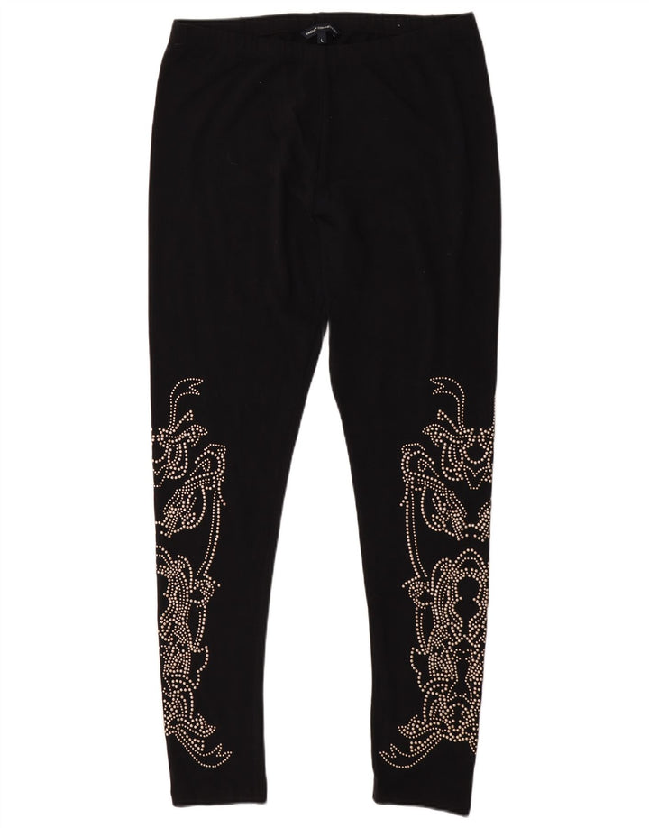 French Connection Leggings pour femme UK 44 Large Noir Floral