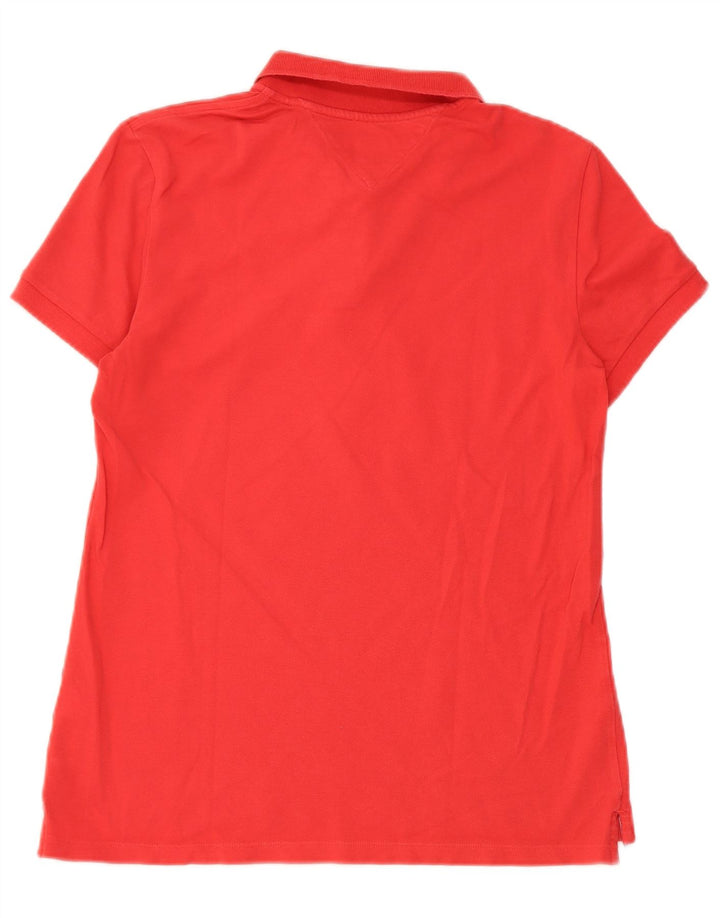 Tommy Hilfiger Polo Femme UK 12 Coton Rouge Moyen
