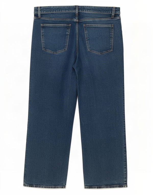 Zara Jean ample taille haute pour femme EU 44 XL W34 L26 Bleu