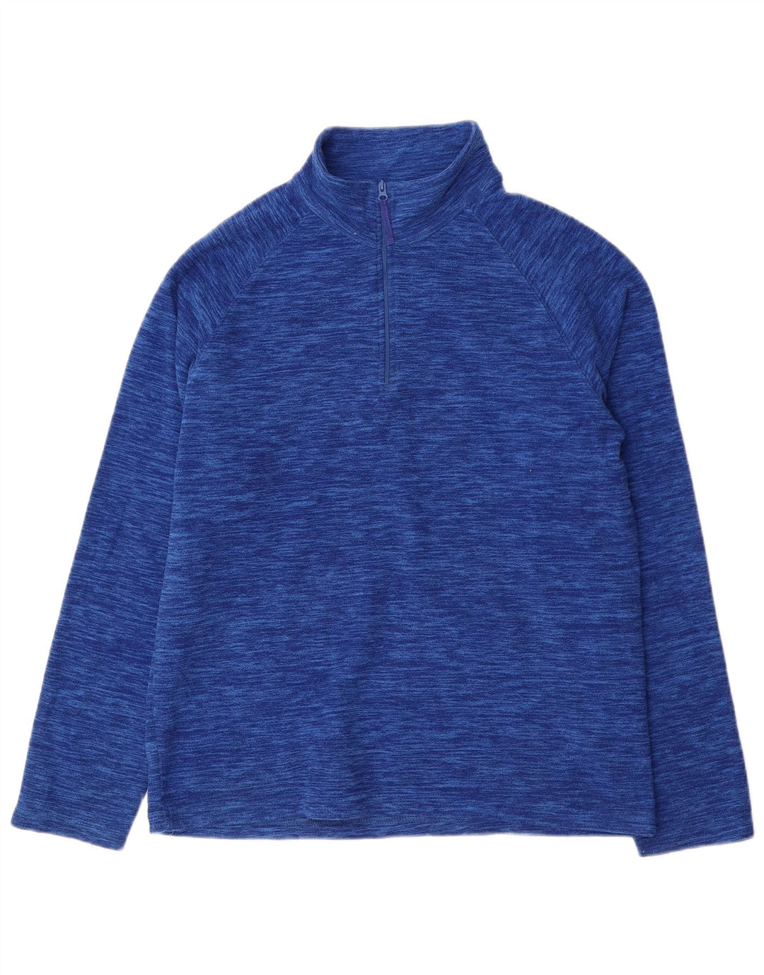 Mountain Warehouse Pull polaire à col zippé pour homme Petit polyester moucheté bleu