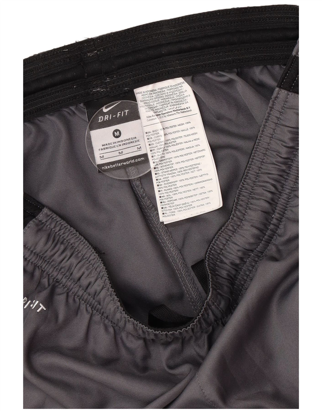 Nike Short de sport Dri Fit pour homme en polyester color block gris moyen