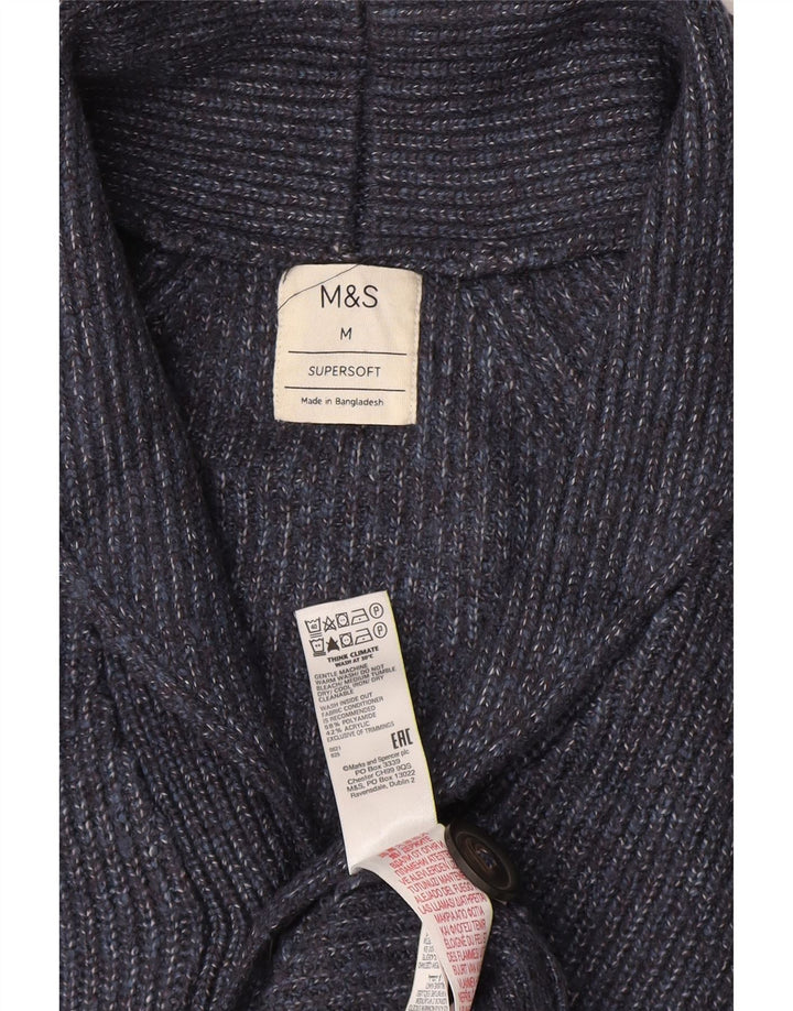 Marks & Spencer Cardigan Pull Homme Bleu Marine Moyen Polyamide