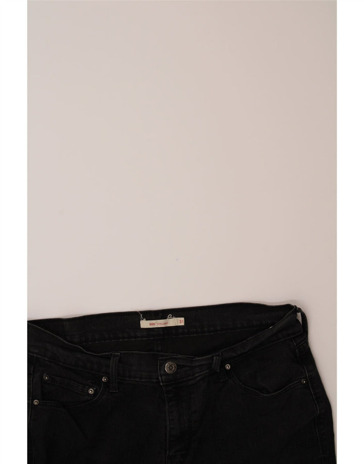 LEVI'S Womens 505 Straight Jeans W31 L27 Black Cotton Vintage Levi's and Second-Hand Levi's from Messina Hembry 