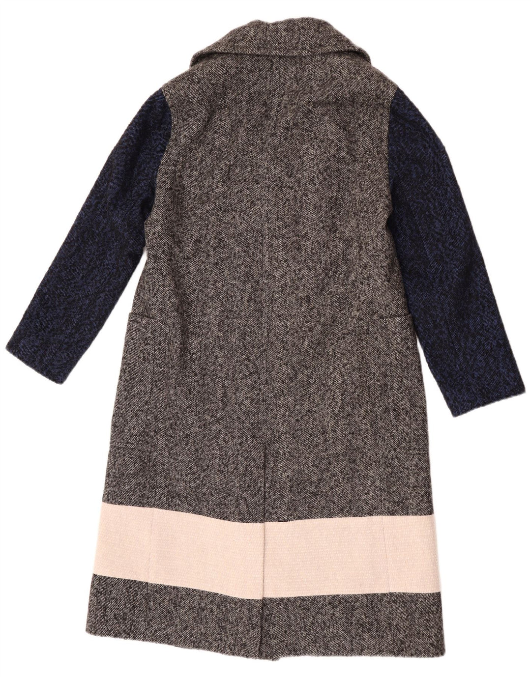 French Connection Manteau croisé pour femme UK 6 XS Gris Colourblock