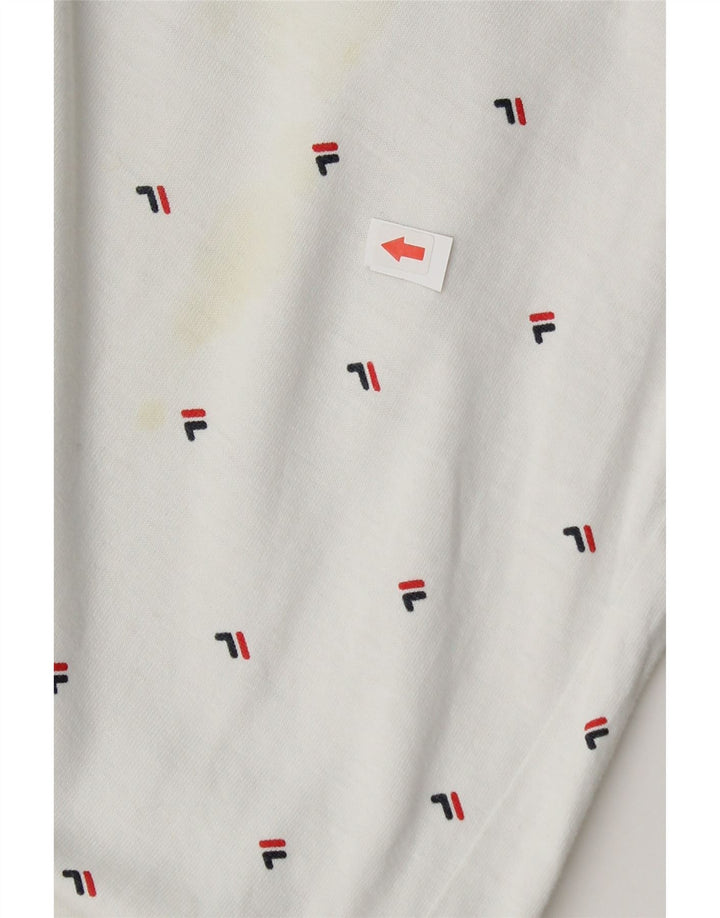 Fila Polo Graphique Homme Petit Blanc Coton