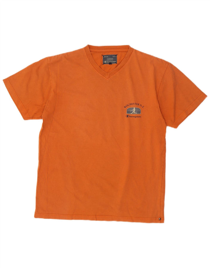 Champion T-Shirt Homme Haut Large Orange Coton