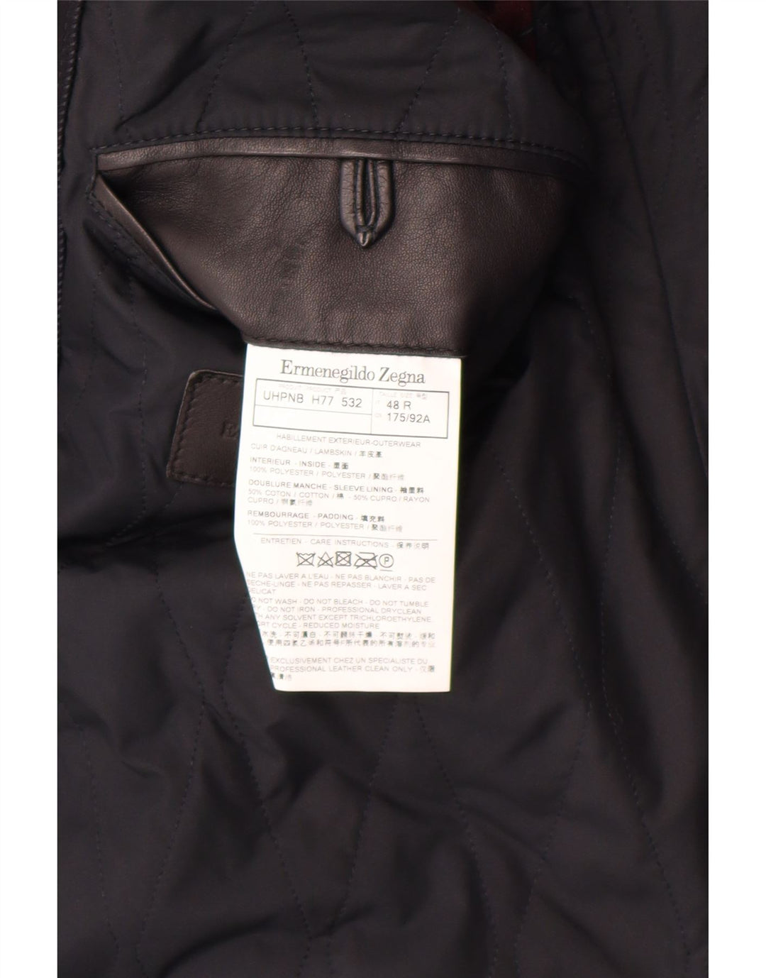 Ermenegildo Zegna Veste Blazer 2 Boutons Homme IT 48 Bleu Marine Moyen Classi