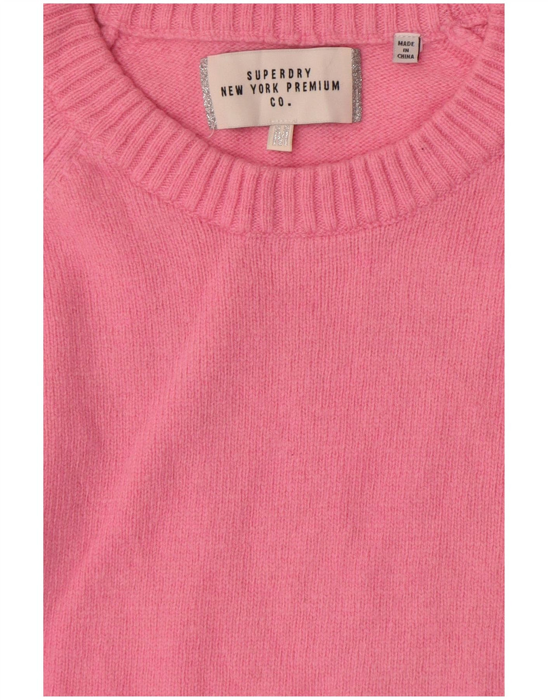 Superdry Pull ras du cou pour femme UK 14 Rose moyen