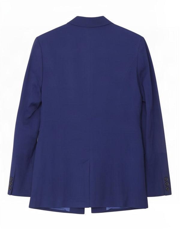 Reiss Veste blazer 1 bouton pour femme UK 8 Small Bleu Viscose
