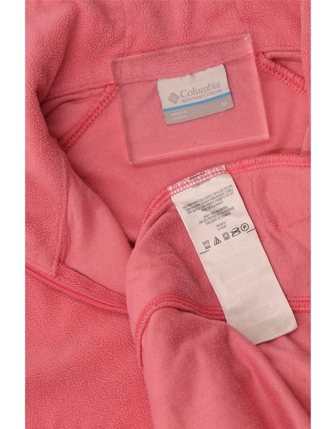 COLUMBIA Pull polaire à col zippé pour femme UK 12 Rose moyen Polyester