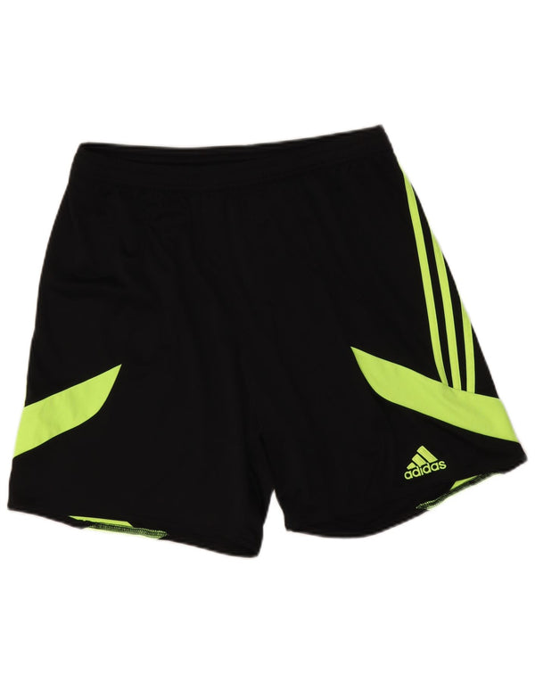 Adidas Short de sport Climalite pour homme en polyester color block Noir Taille L