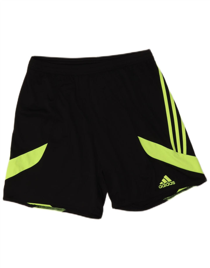 Adidas Short de sport Climalite pour homme en polyester color block Noir Taille L