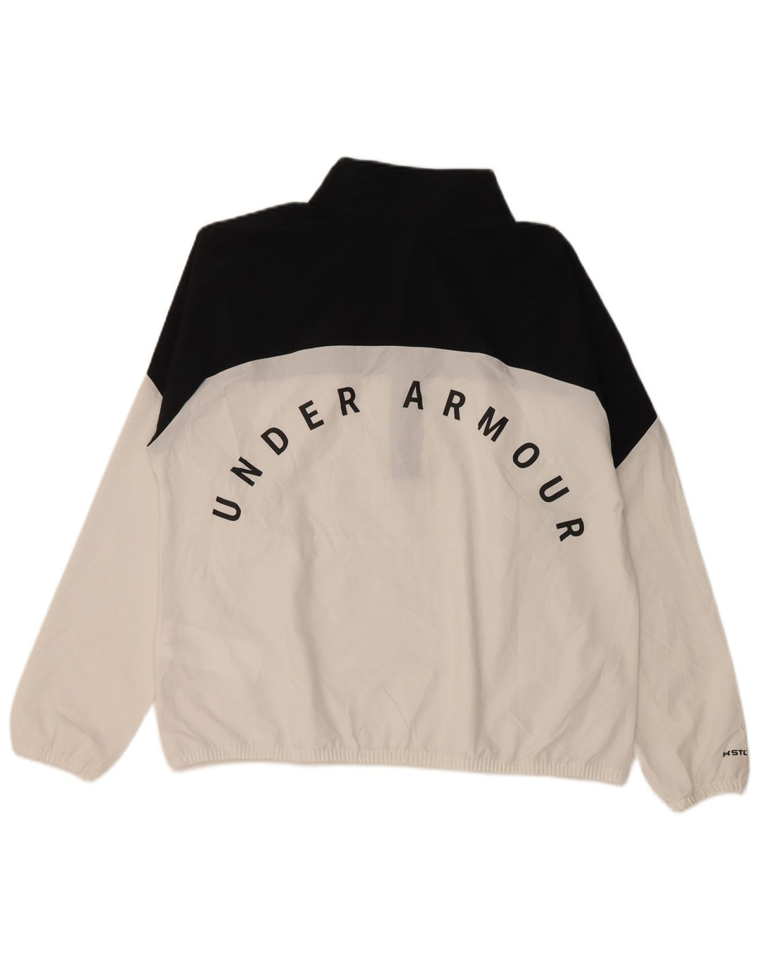 UNDER ARMOUR Haut de survêtement pull pour femme UK 16 Large Blanc Colourblock