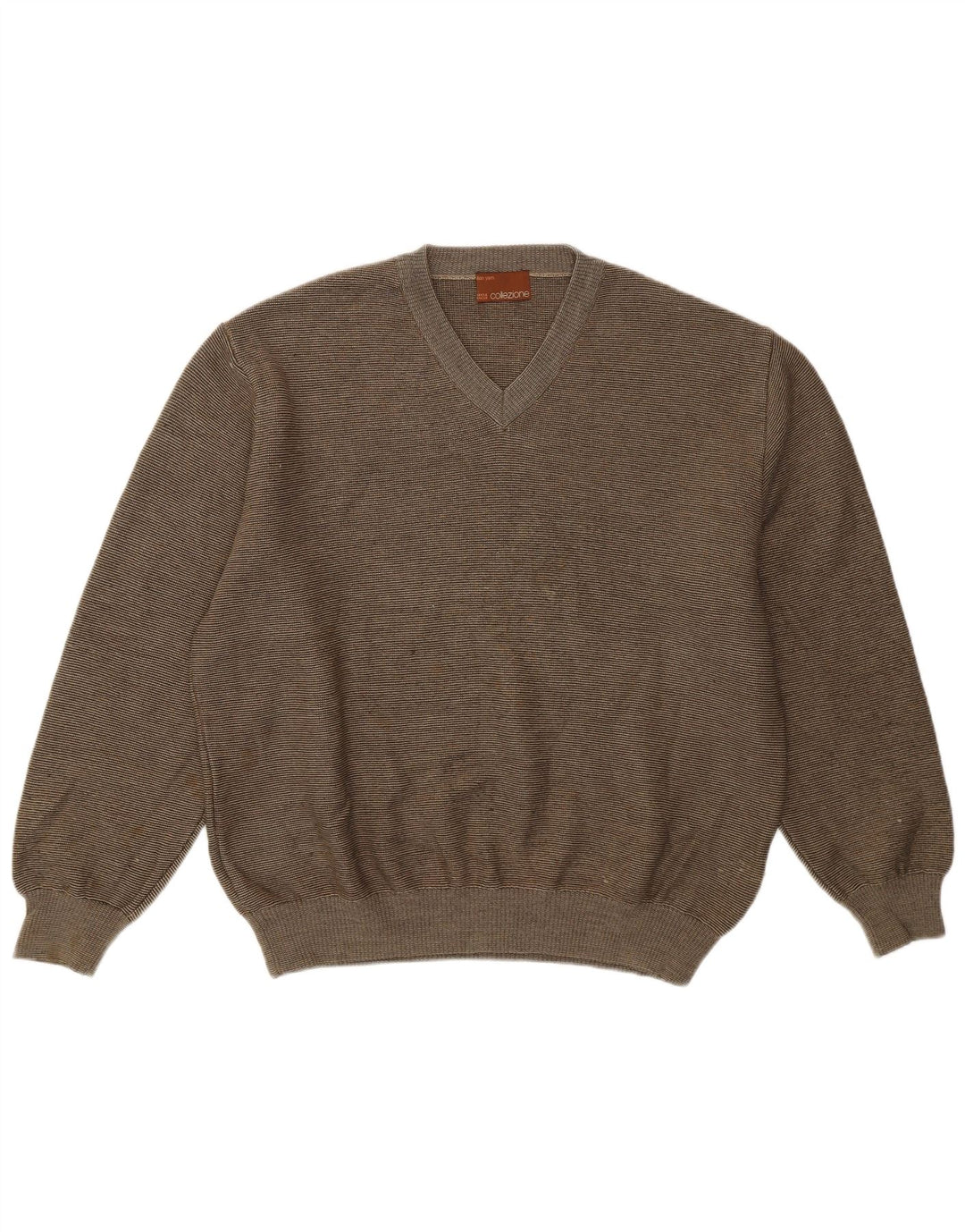 Marks & Spencer Pull Col V Homme Kaki Moyen