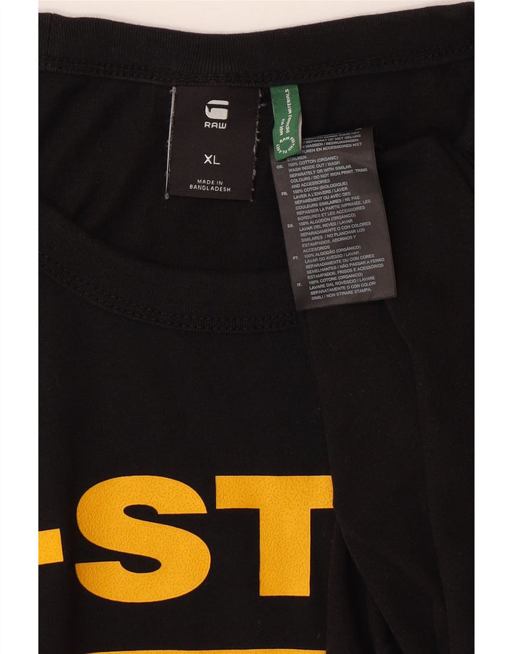 G-STAR Homme Graphic T-Shirt Top XL Noir Coton