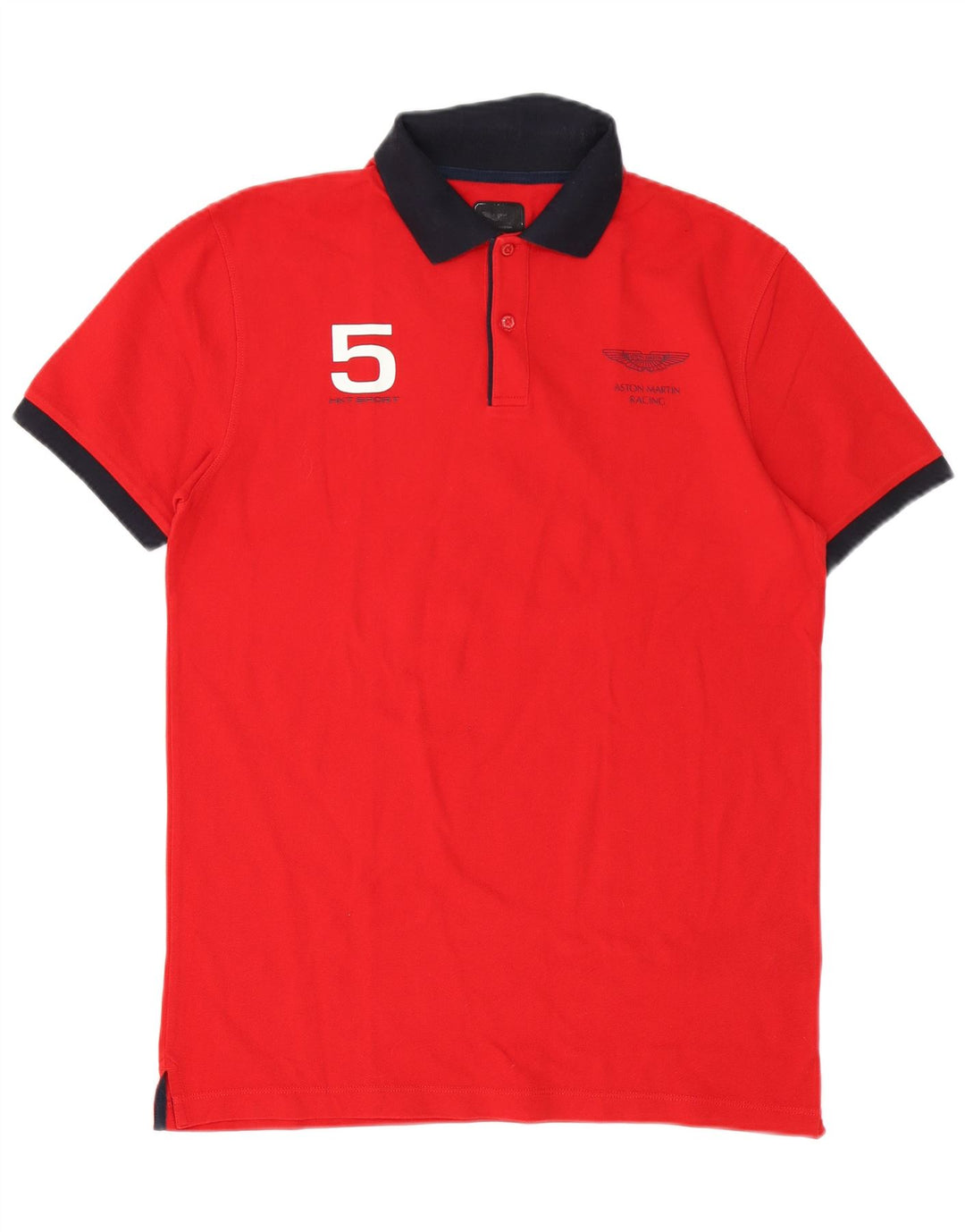 Hackett Polo Rugby Graphique Homme Rouge Moyen Coton