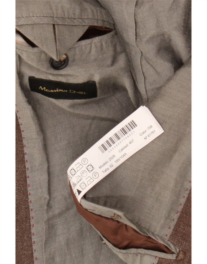 Massimo Dutti Veste Blazer 2 Boutons Homme EU 52 Grande Laine Marron
