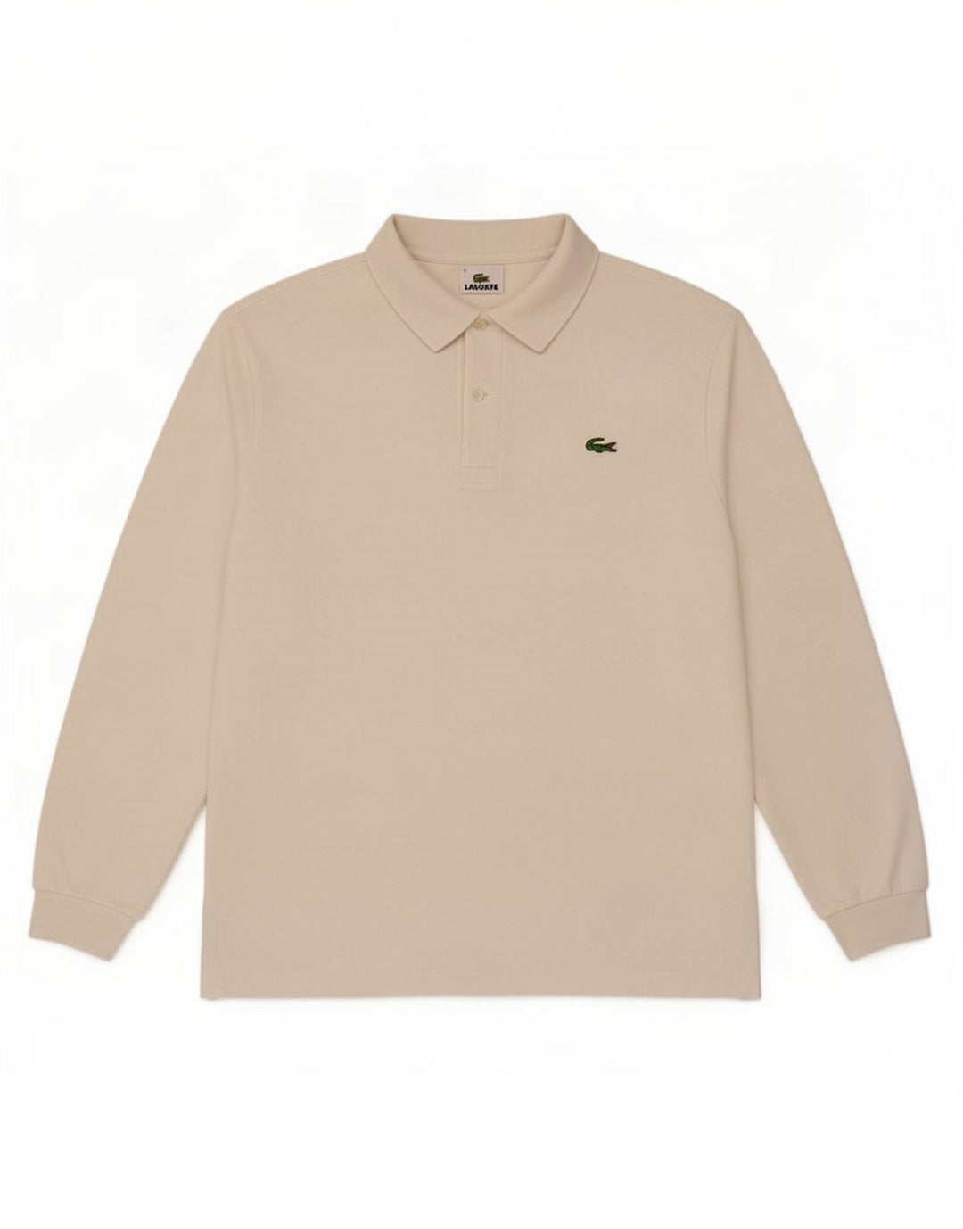 Lacoste Polo à manches longues pour homme Taille 4 Blanc moyen