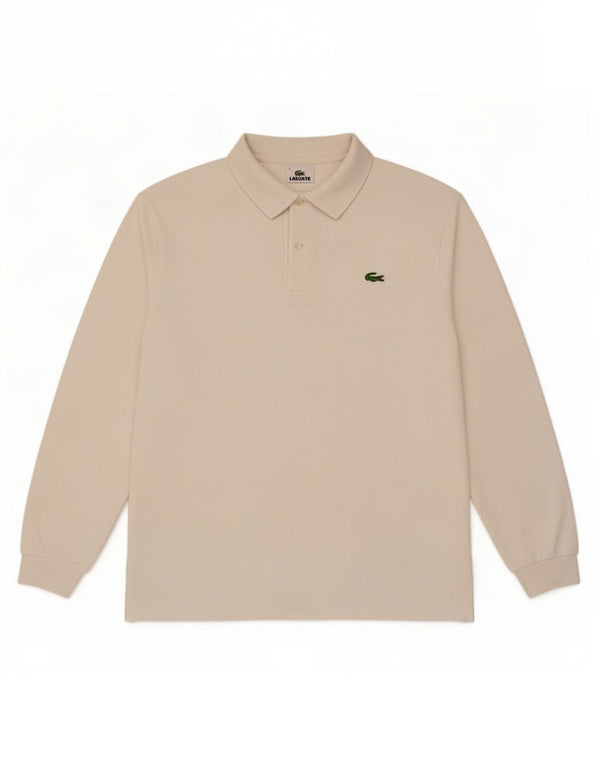 Lacoste Polo à manches longues pour homme Taille 4 Blanc moyen