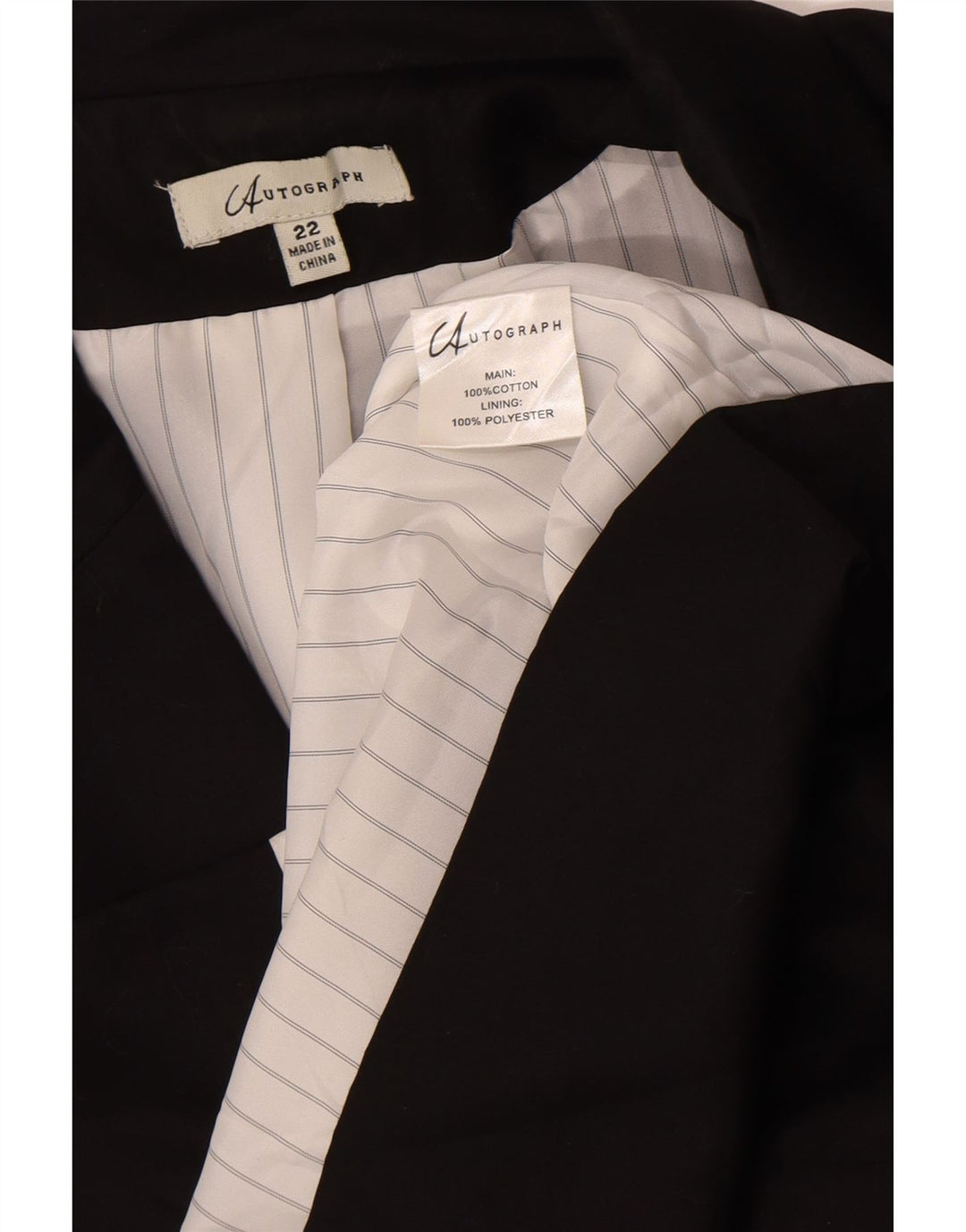 Marks & Spencer Veste blazer autographe à 3 boutons pour femme UK 22 3XL Noir