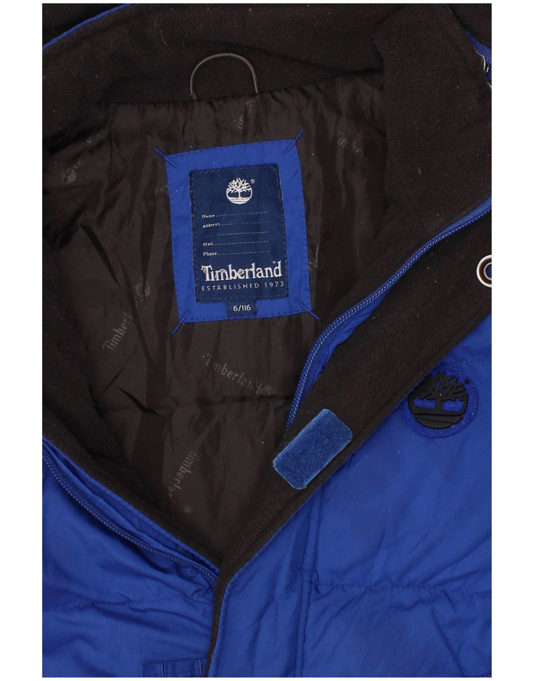 TIMBERLAND Doudoune à capuche garçon 5-6 ans Bleu Polyester