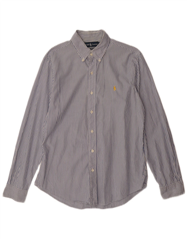 RALPH LAUREN Chemise Coupe Personnalisée Homme Bleu Moyen Rayé Coton