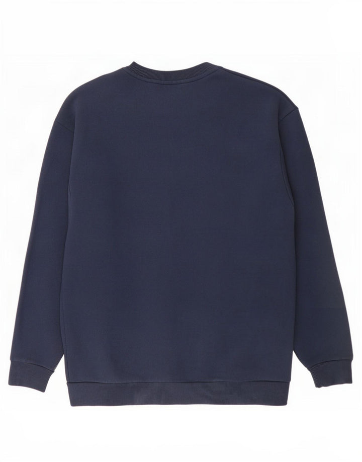 Superdry Homme Graphic Sweatshirt Jumper Petit Bleu Marine Coton