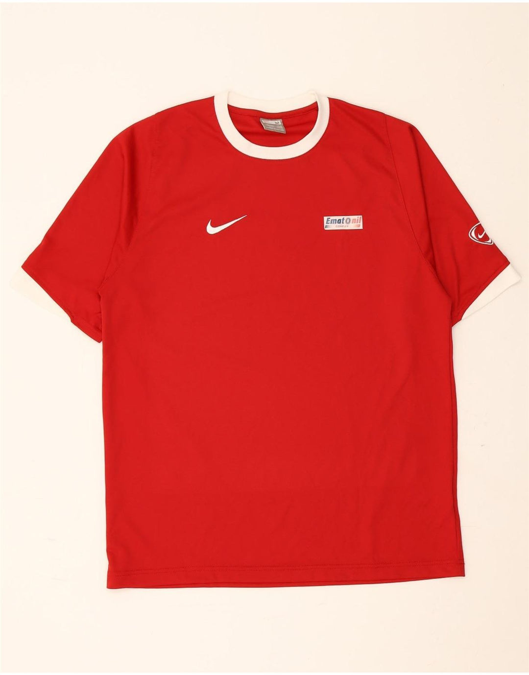NIKE T-shirt pour homme UK 39/41 Rouge moyen Polyester colour block