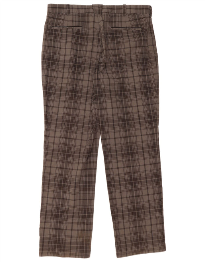 NIKE Pantalon chino droit Dri Fit pour homme W36 L32 Gris à carreaux Polyester