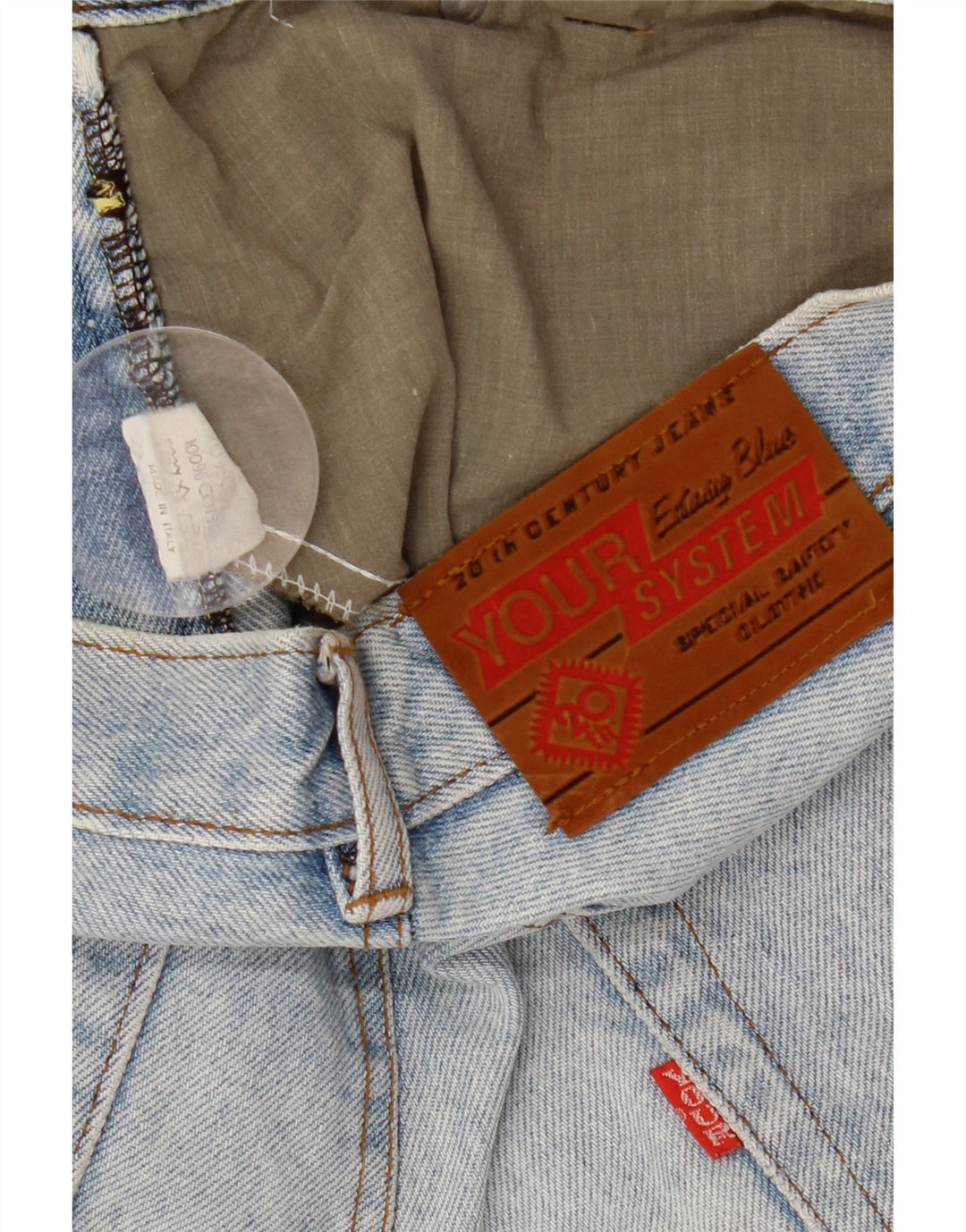 Jean droit homme vintage W34 L30 coton bleu