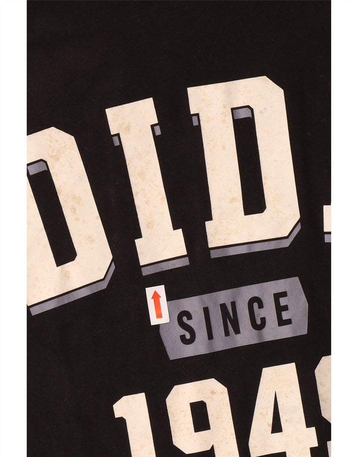 ADIDAS T-Shirt Graphique Homme Top 2XL Coton Noir