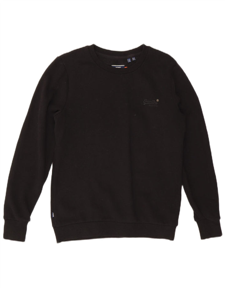 Superdry Sweat-shirt pour femme UK 14 Large Noir Coton