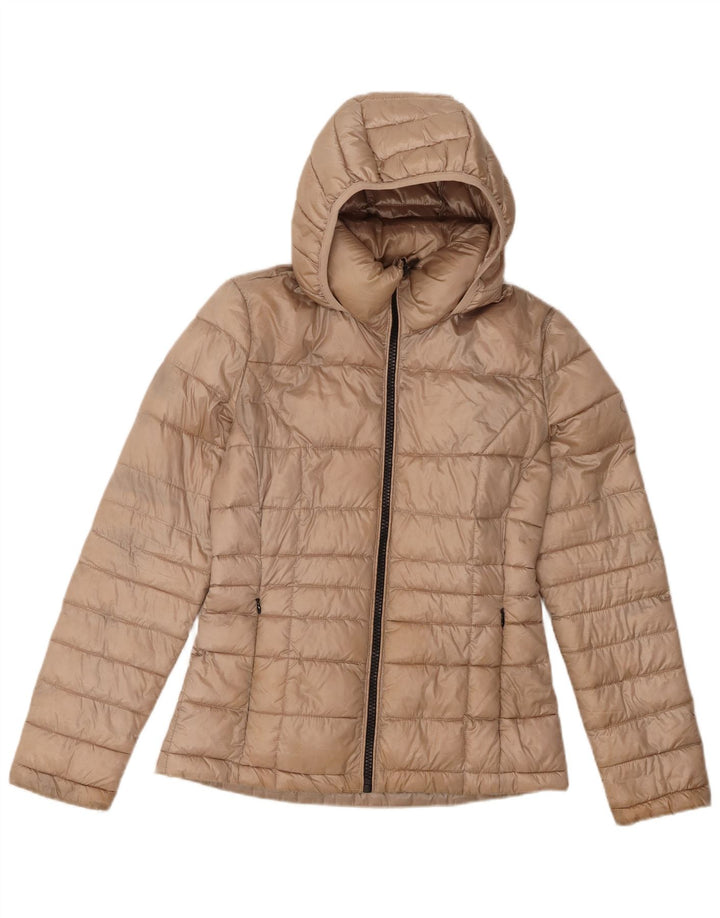 Calvin Klein Veste matelassée à capuche pour femme UK 10 Small Beige Polyester