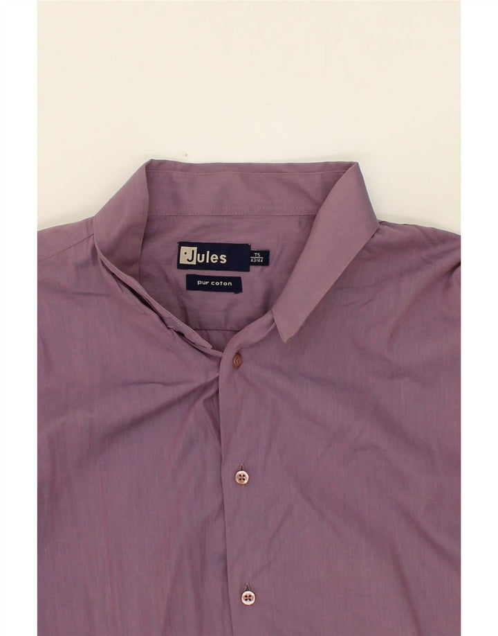 JULES Mens Shirt  Size 43/44  Large Purple Cotton Vintage Jules and Second-Hand Jules from Messina Hembry 