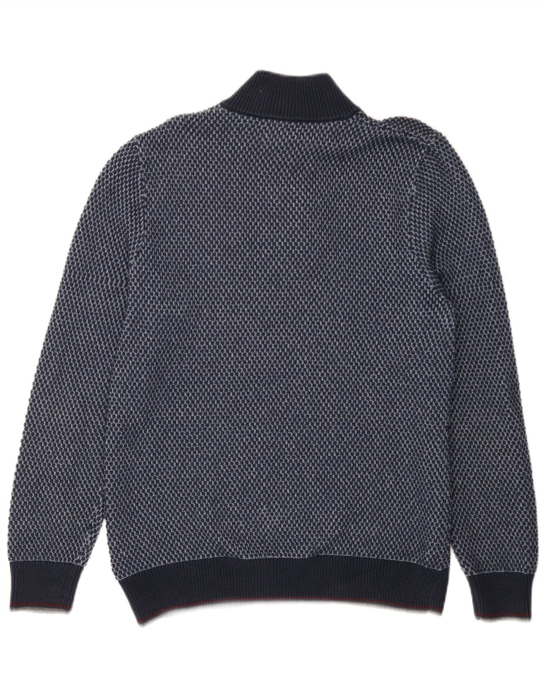 Blue Harbor Pull à col boutonné pour homme en coton à pois bleus
