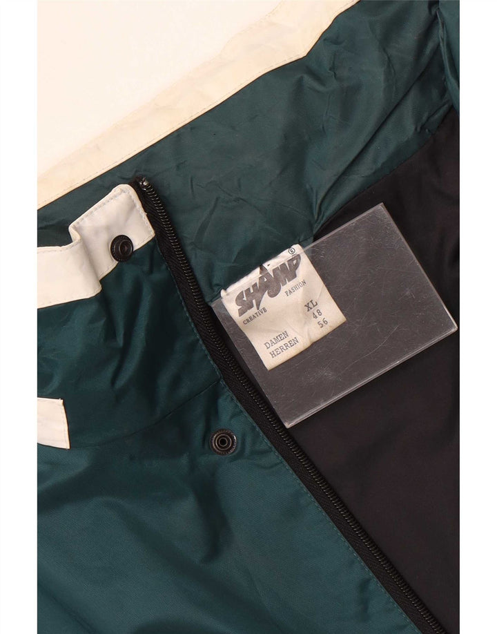 Shamp Veste de pluie à capuche pour homme EU 56 XL Vert Colorblock Polyamide