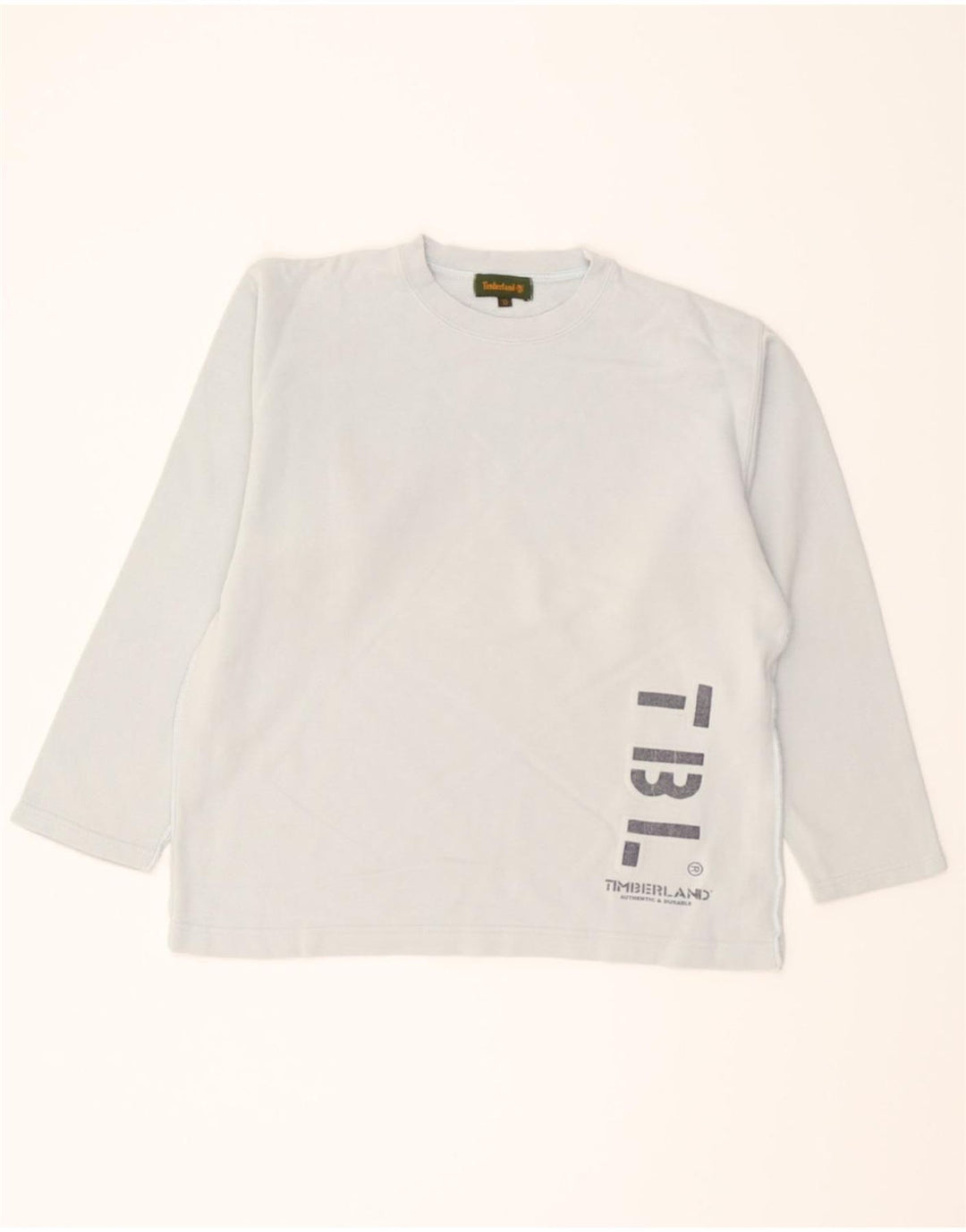TIMBERLAND Boys Graphic Top Long Sleeve 9-10 Years Blue Cotton Vintage Timberland and Second-Hand Timberland from Messina Hembry 