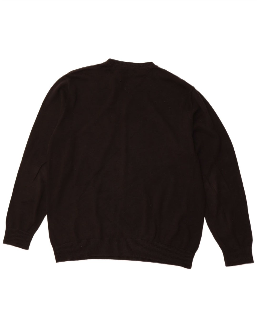 TOMMY HILFIGER Pull col V pour homme en coton noir Large