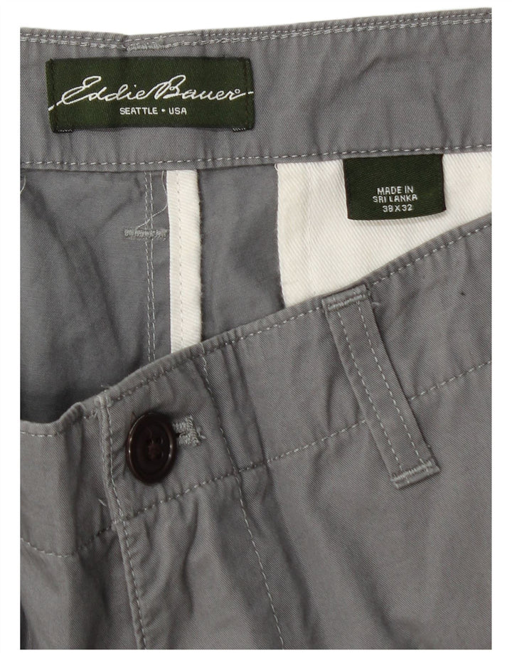 EDDIE BAUER Pantalon Chino Droit Homme W38 L32 Gris Coton