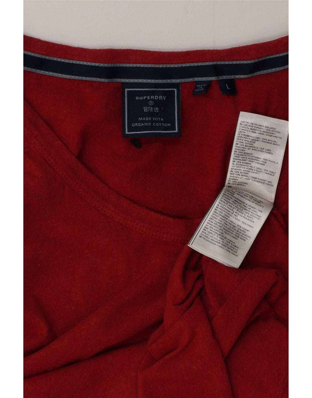 SUPERDRY Débardeur Homme Large Rouge Coton