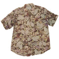 Chemise à manches courtes vintage pour homme en viscose florale multicolore moyenne