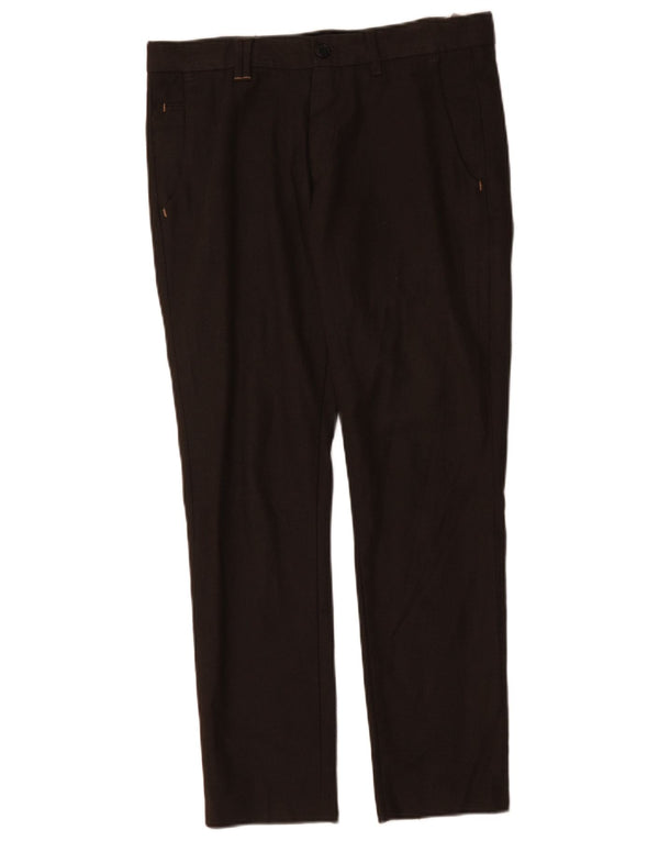 Zara Pantalon Chino Slim Homme EU 38 Small W30 L29 Coton Noir