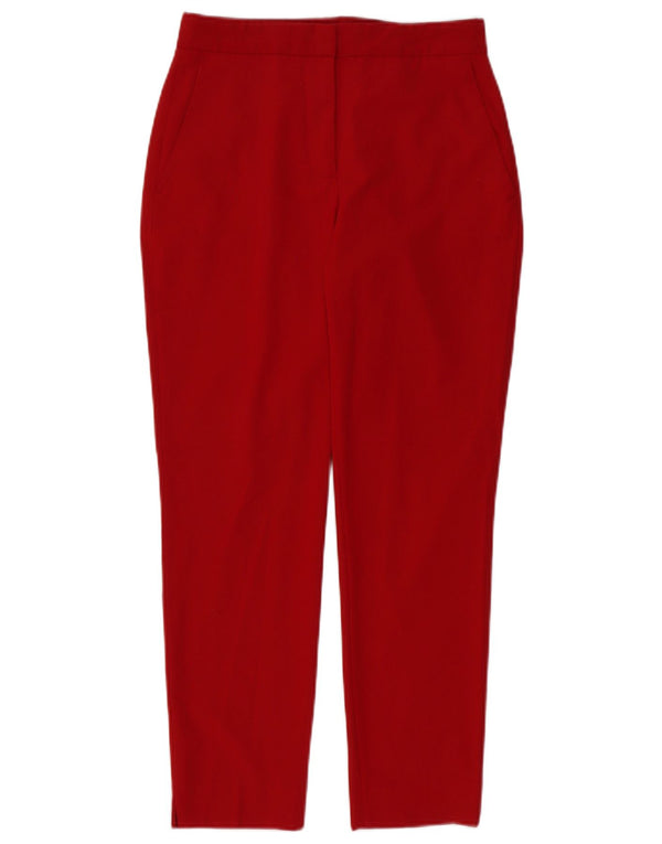 Zara Pantalon Chino Fuselé Femme EU 34 2XS W24 L27 Rouge Polyester