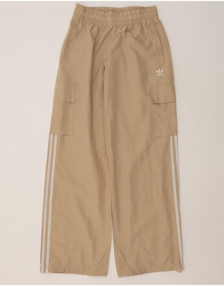 Adidas Pantalon de survêtement cargo pour femme UK 8/10 Small Beige Polyester
