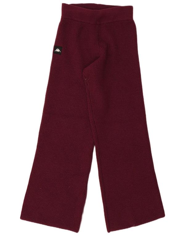 Kappa Pantalon de survêtement pour femme UK 14 Large Burgundy Colourblock