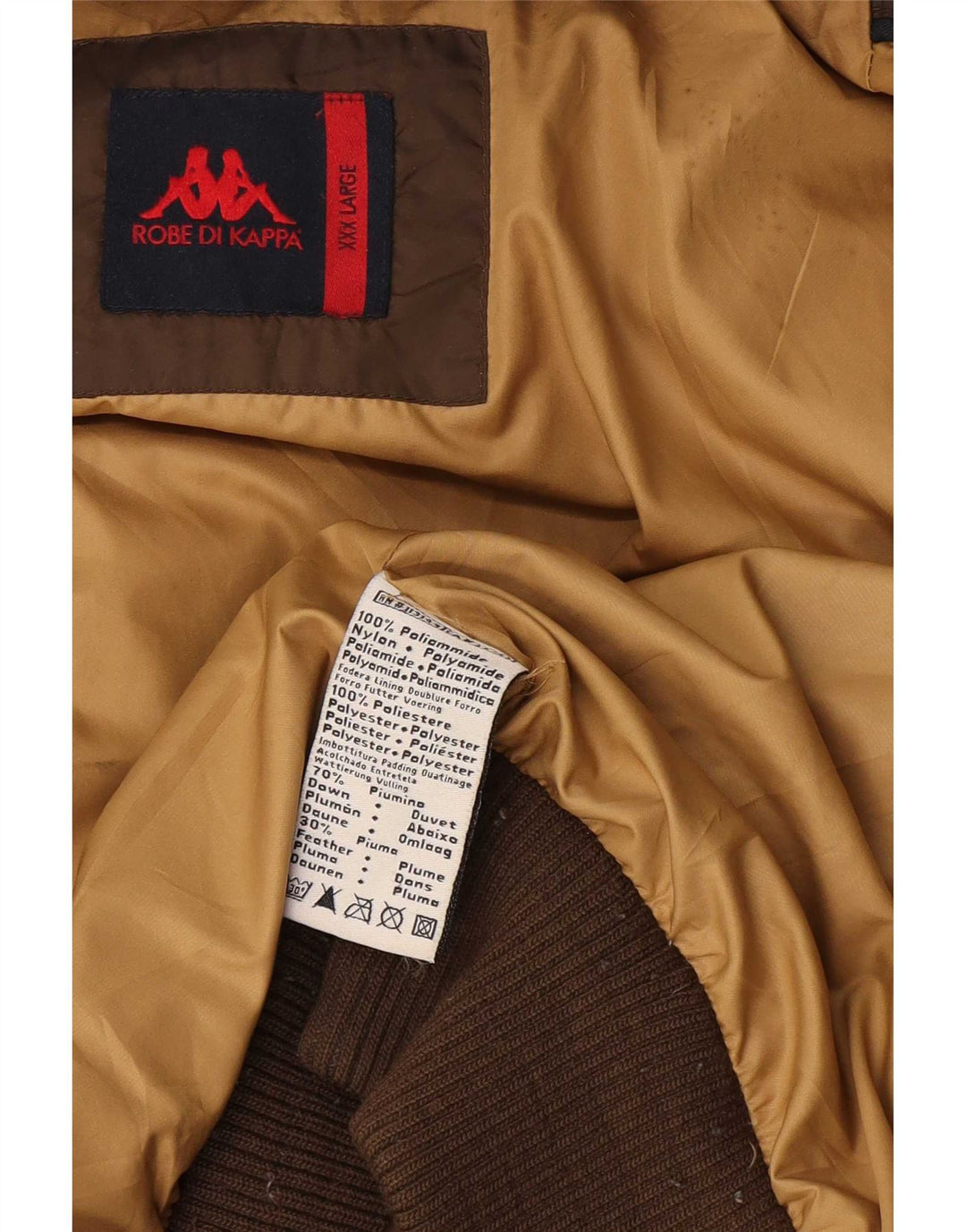 Kappa Veste matelassée pour femme UK 46 3XL Marron Polyamide